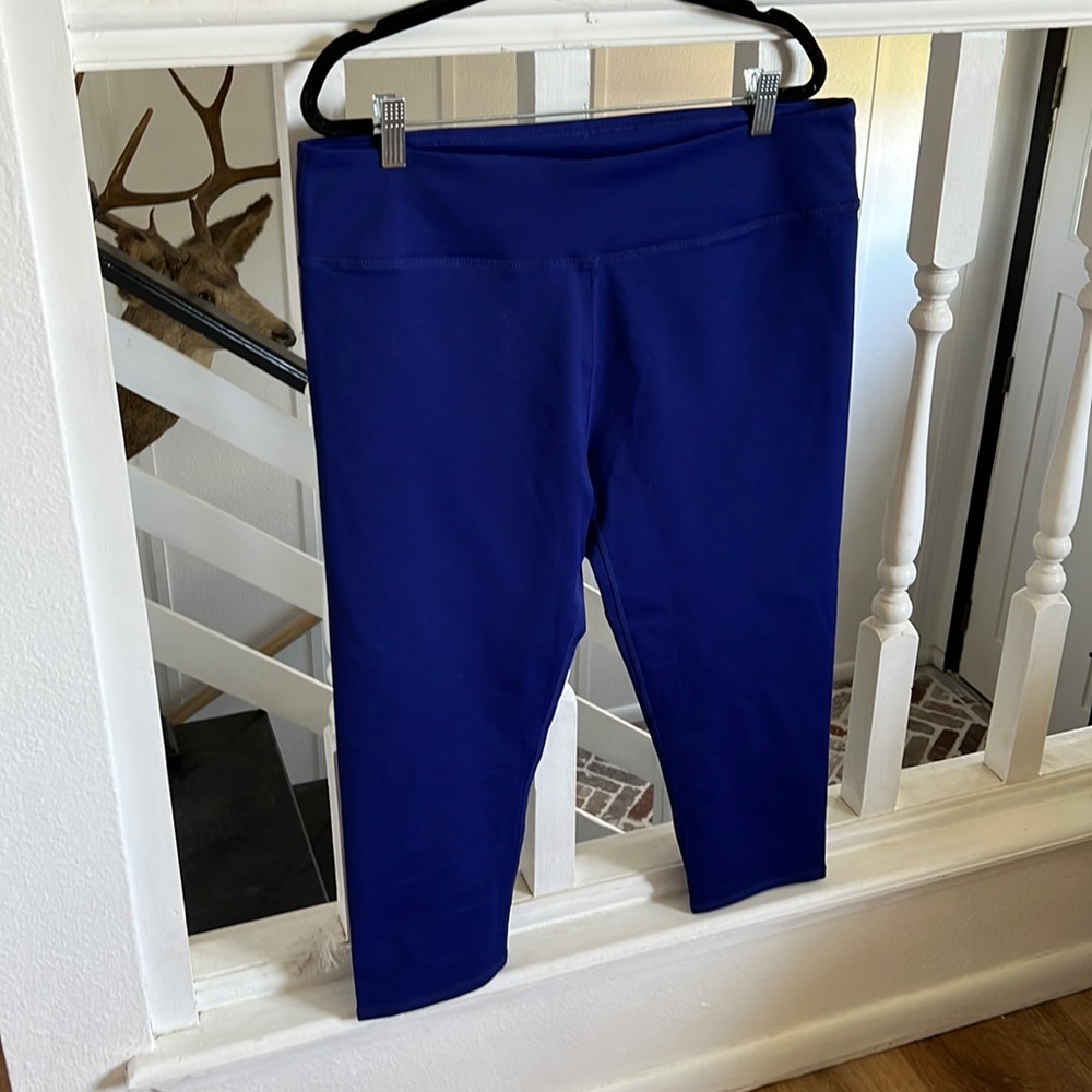 🐞 Spring seasons bright royal blue yoga pant leggings cropped NWT XXL